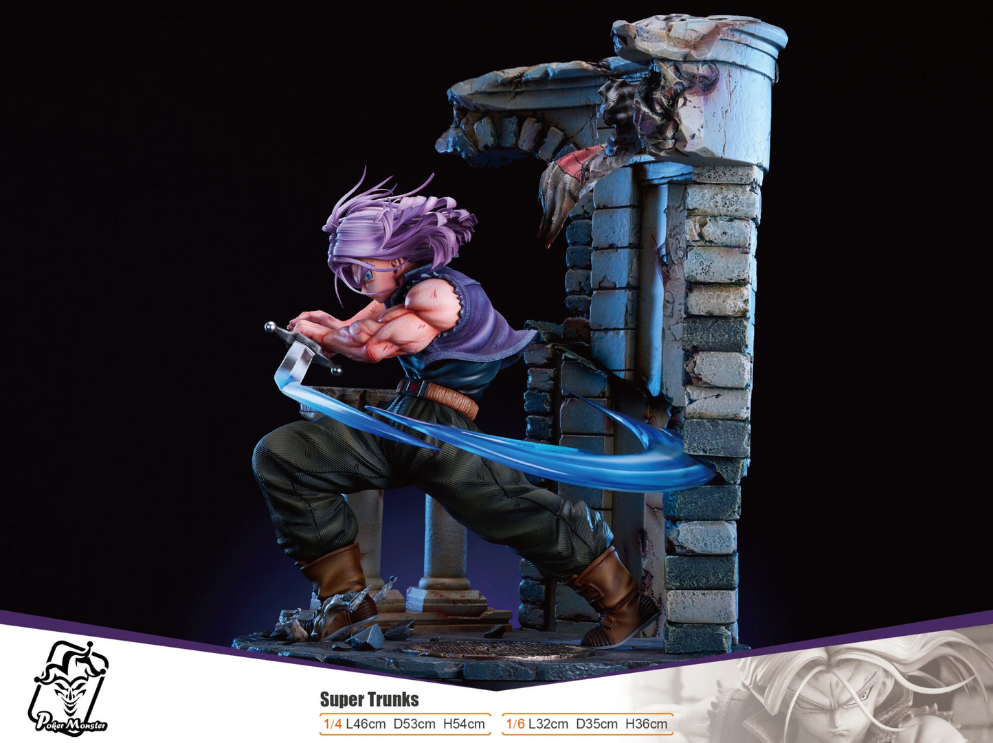 Preventa Resina Trunks Figura Dragon Ball Poker Monster Estudio