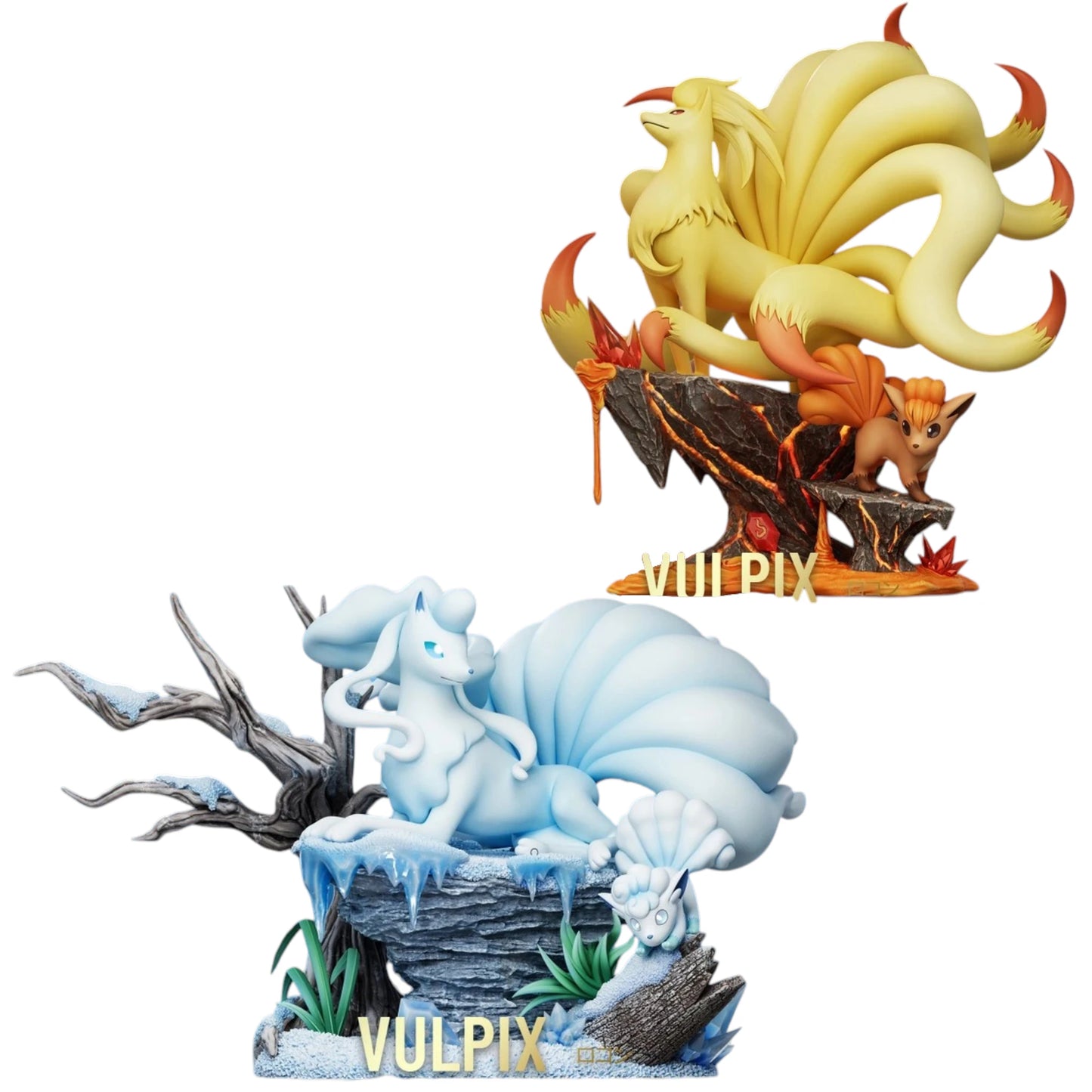 Preventa Resina Vulpix & Ninetales Figura Pokemón 1/6 T1 Estudio