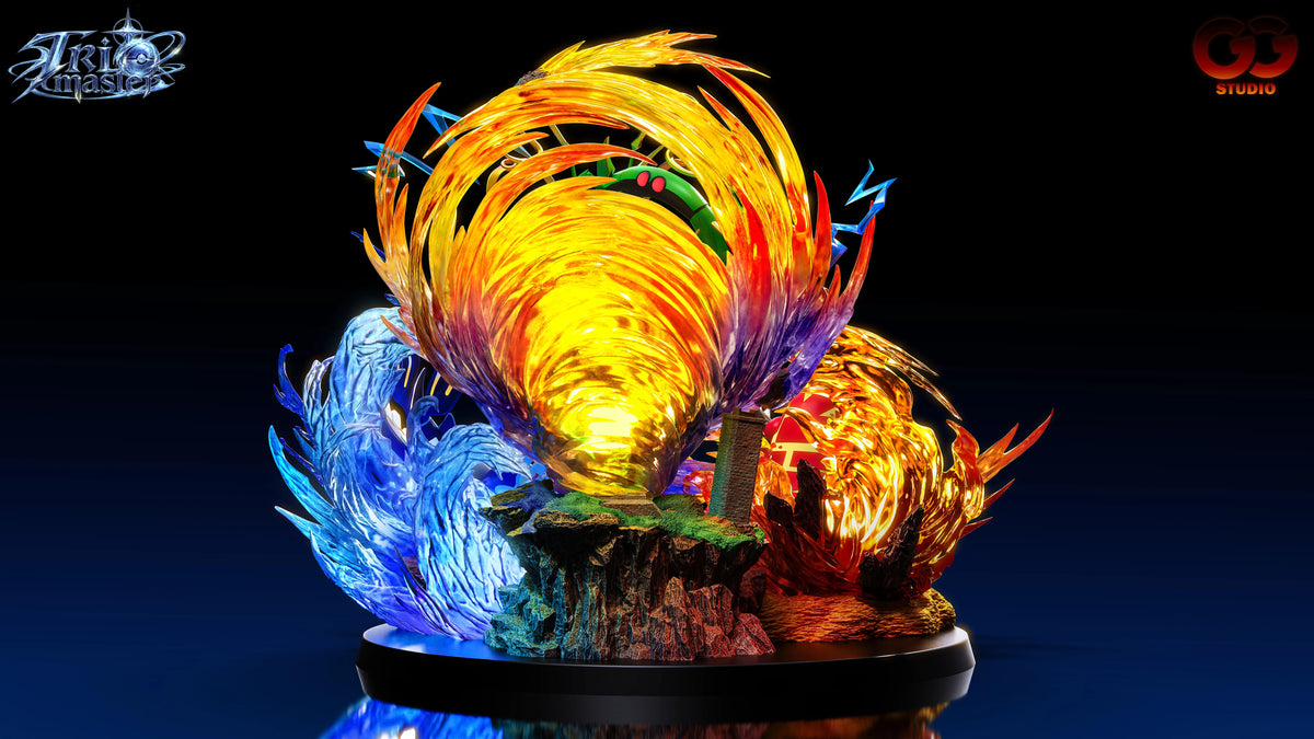 Preventa Resina Mega Rayqueaza, Primal Groudon & Primal Kyogre Figura Pokemón GuGu Estudio