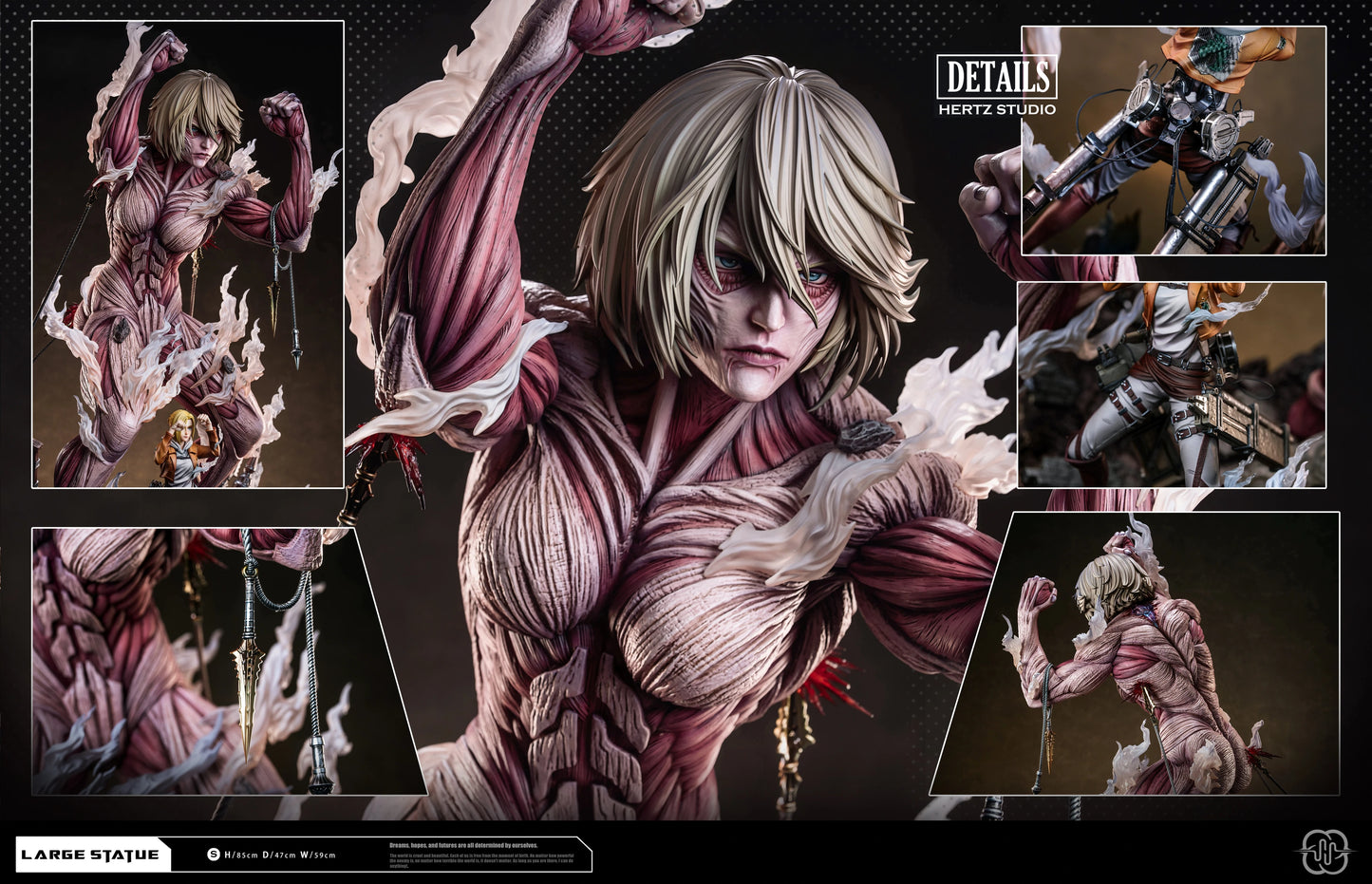 Preventa Resina Titan Femenino & Annie Leonhart Figura Attack On Titan Hertz  Estudio
