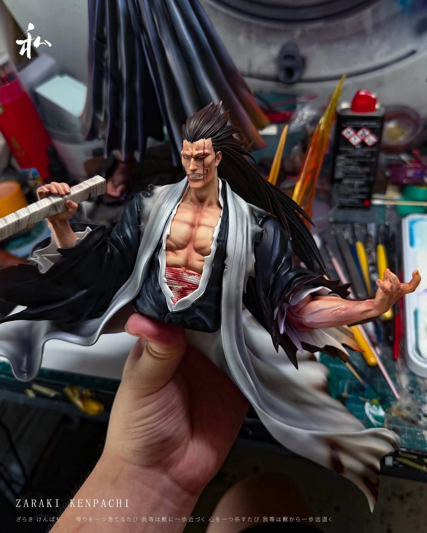 Preventa Resina Zaraki Kenpachi Figura Bleach 1/6 Moss Estudio