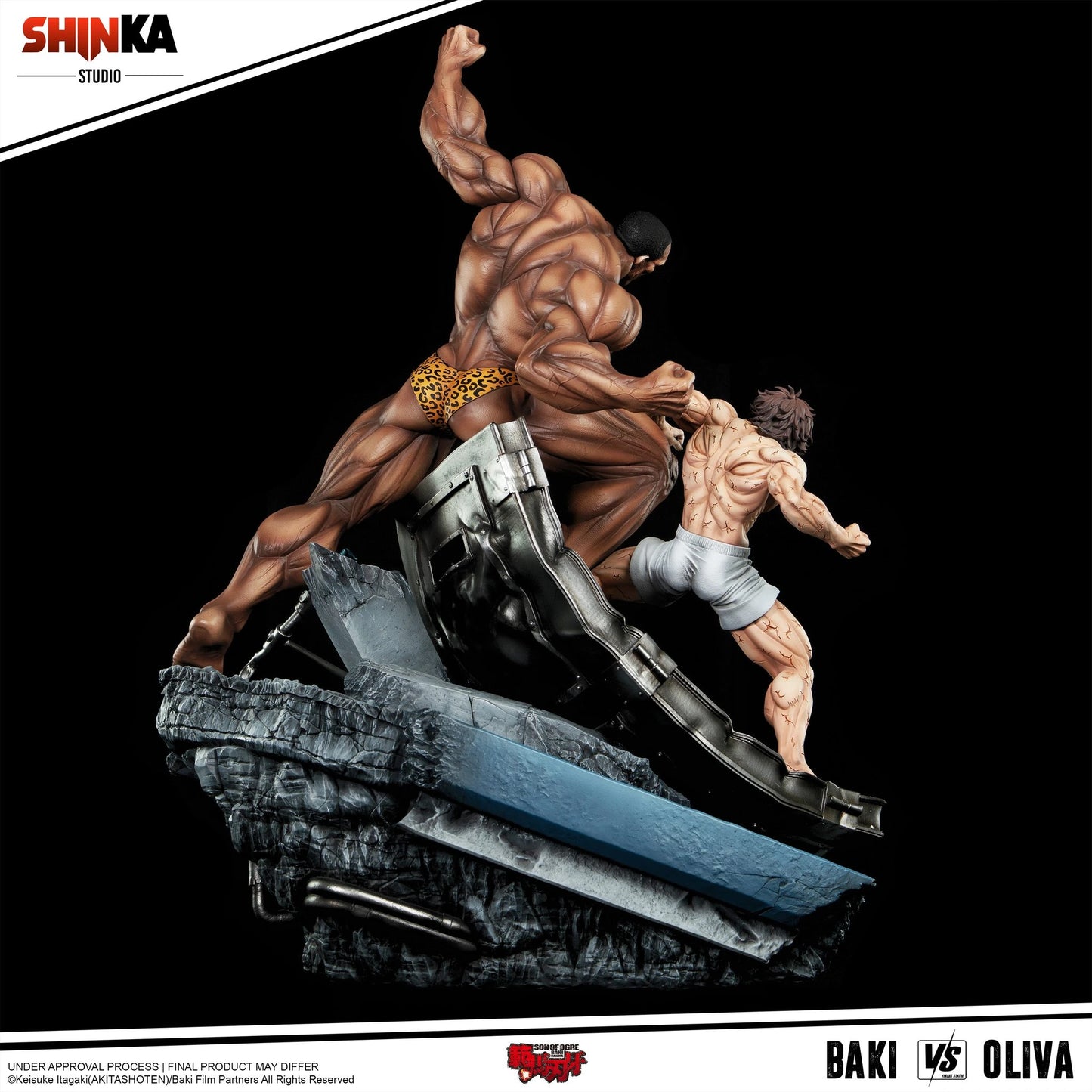 "Preventa Resina Baki vs Oliva Figura Baki the Grappler  Shinka (Licencia) Estudio"