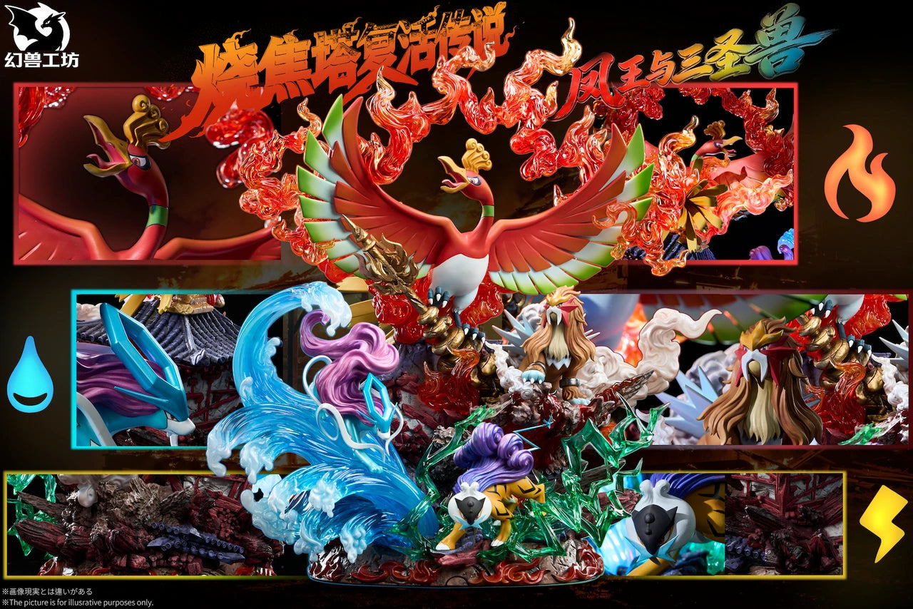 Preventa Resina Ho-Oh & Bestias Legendarias Figura Pokemón Phatom Beast  Estudio