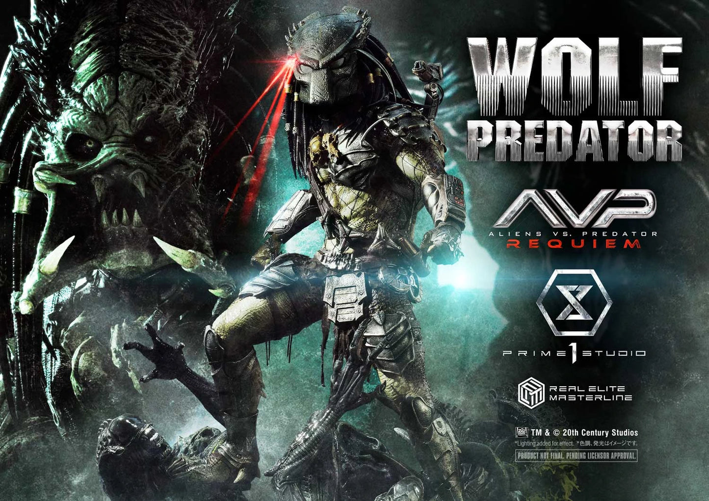 Preventa Resina Wolf Predator Figura Aliens vs Predator: Requiem Prime 1 (Licencia) Estudio