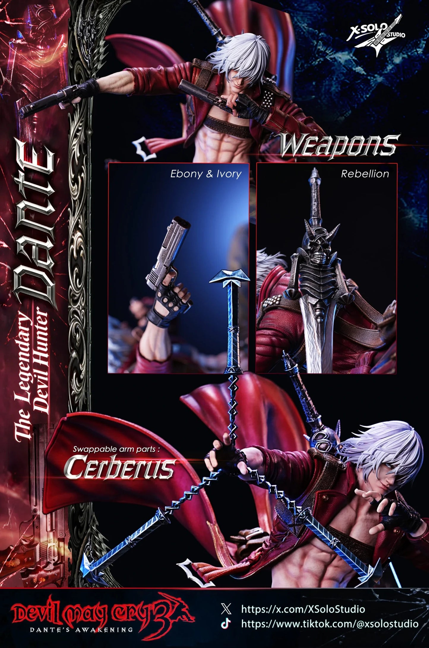 Preventa Resina Dante Figura Devil May Cry 3 X-Solo Estudio