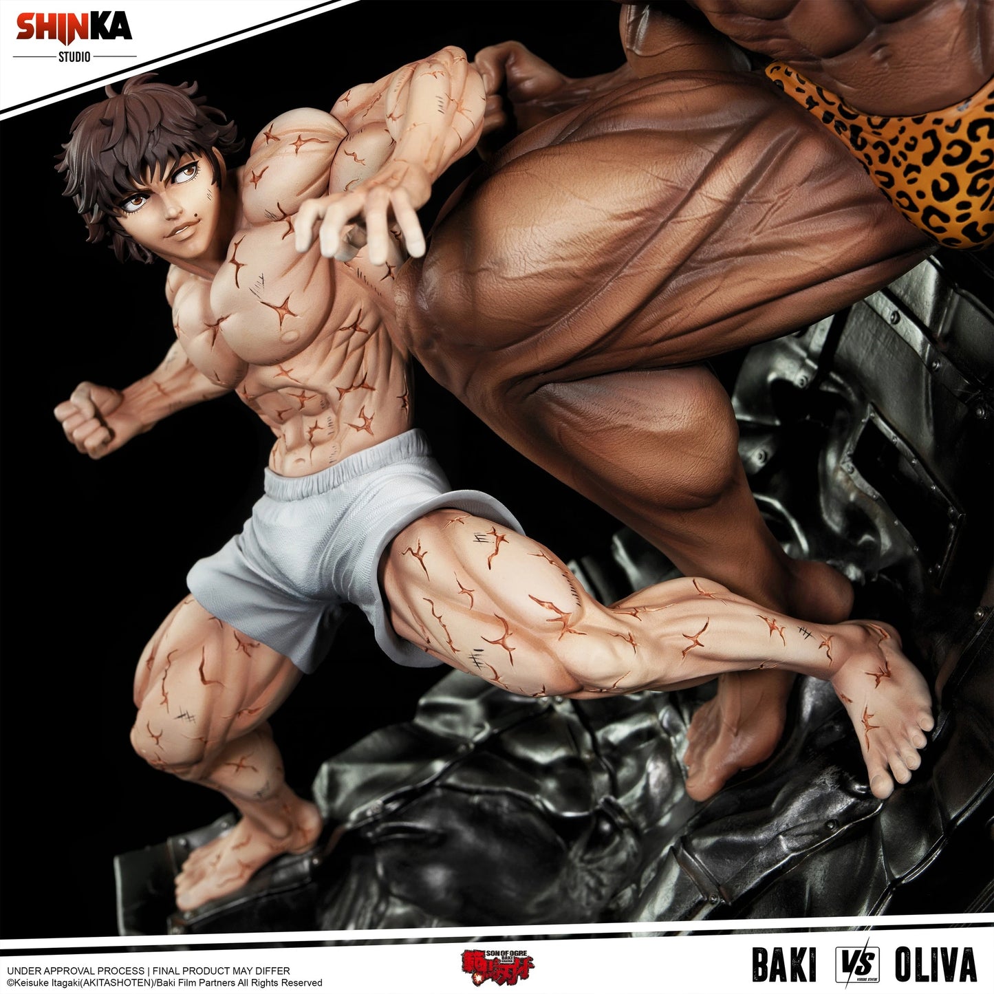 "Preventa Resina Baki vs Oliva Figura Baki the Grappler  Shinka (Licencia) Estudio"