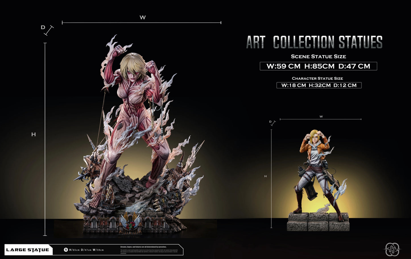 Preventa Resina Titan Femenino & Annie Leonhart Figura Attack On Titan Hertz  Estudio