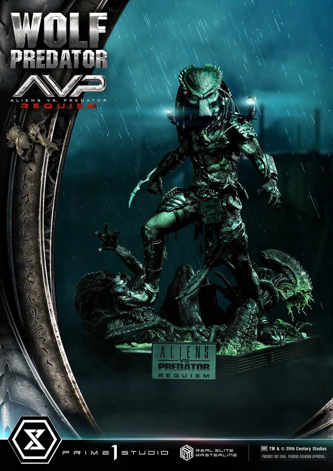 Preventa Resina Wolf Predator Figura Aliens vs Predator: Requiem Prime 1 (Licencia) Estudio