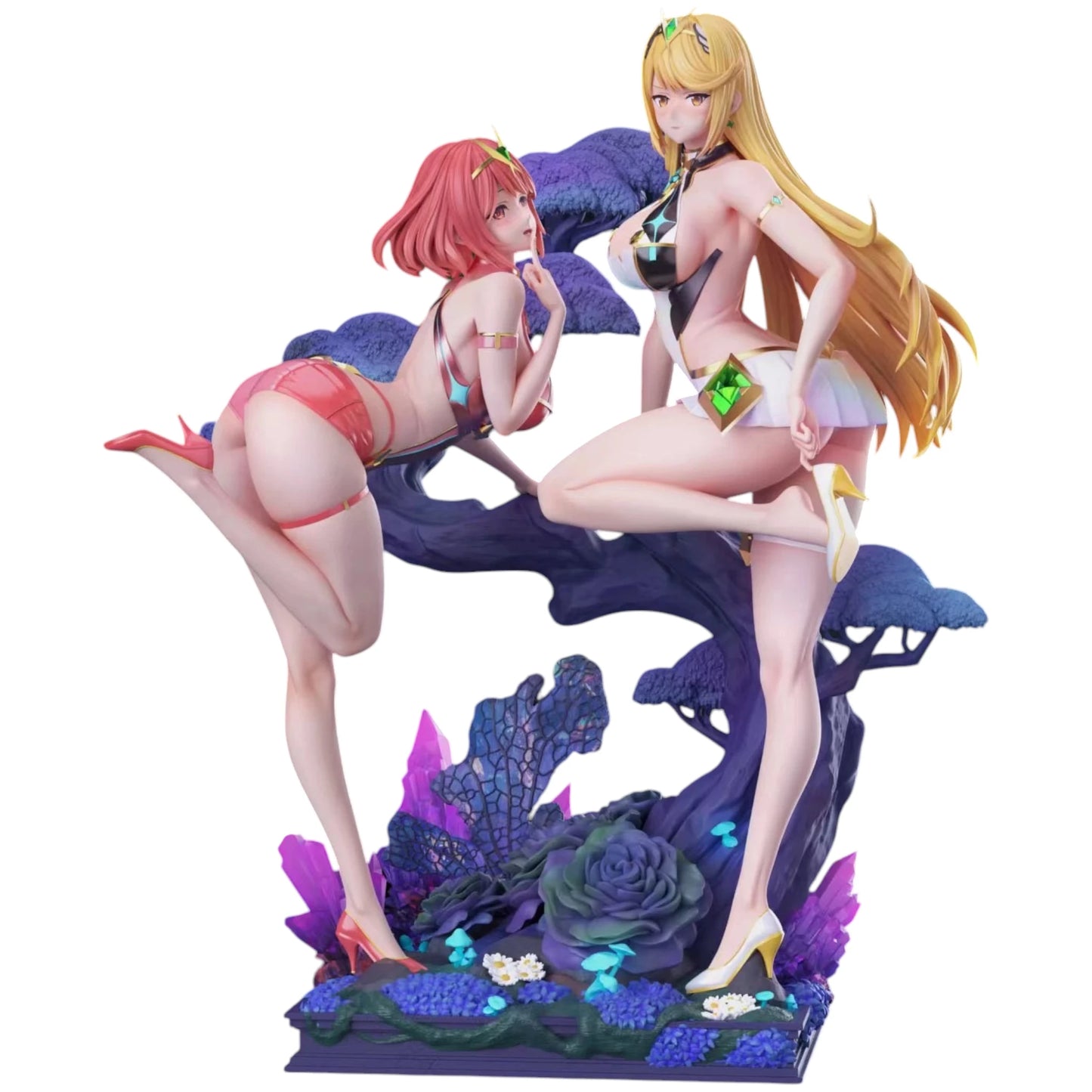 Preventa Resina Mythra & Pyra Figura Xenoblade Elf Forest Estudio