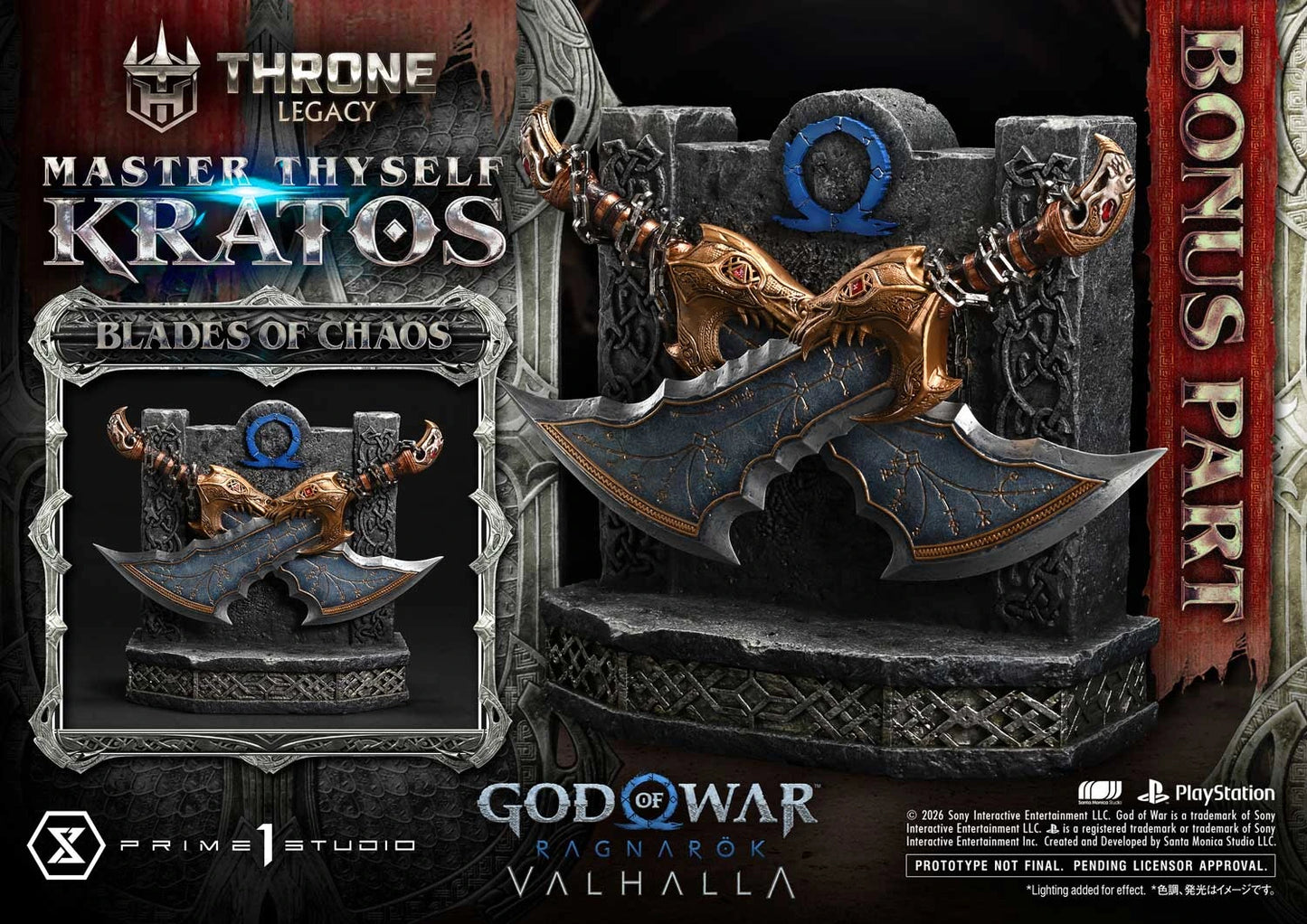 "Preventa Resina Kratos  Figura God of War Ragnarök: Valhalla  Prime 1 (Licencia) Estudio"