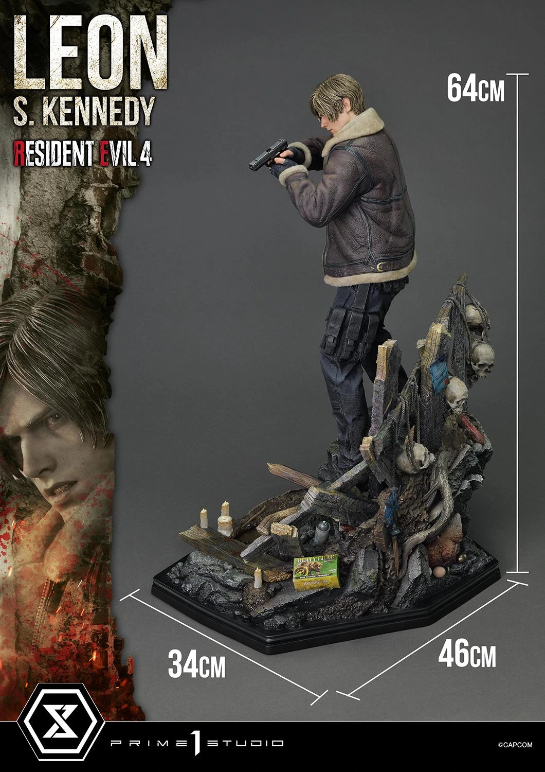 Preventa Resina Leon S. kennedy Figura Resident Evil 4 Prime 1 (Licencia) Estudio