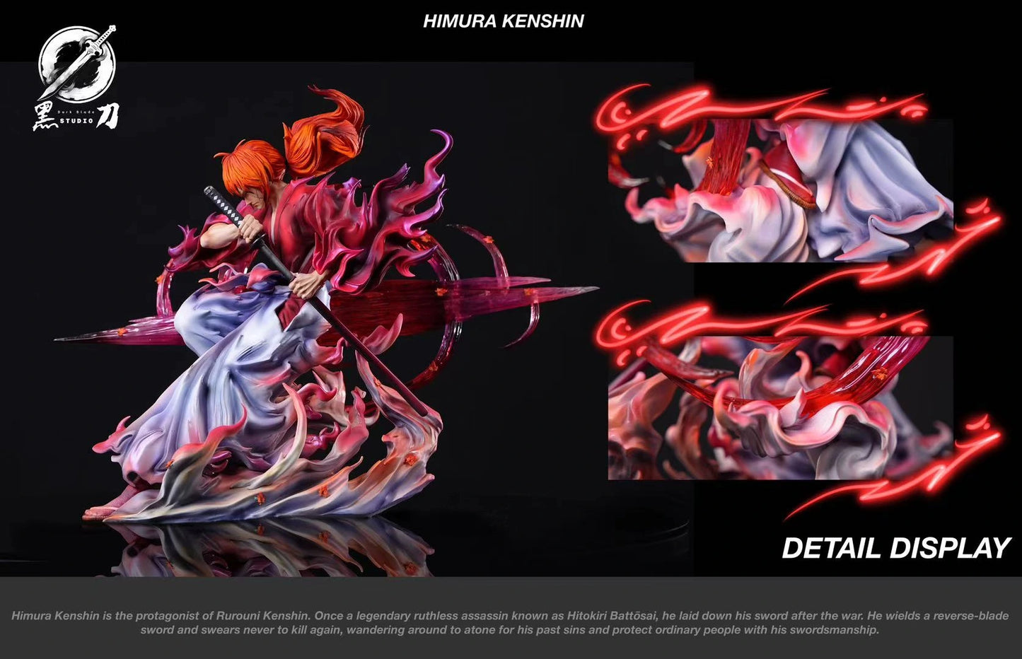 Preventa Resina Himura Kenshin Figura Samurai X Dark Blade  Estudio