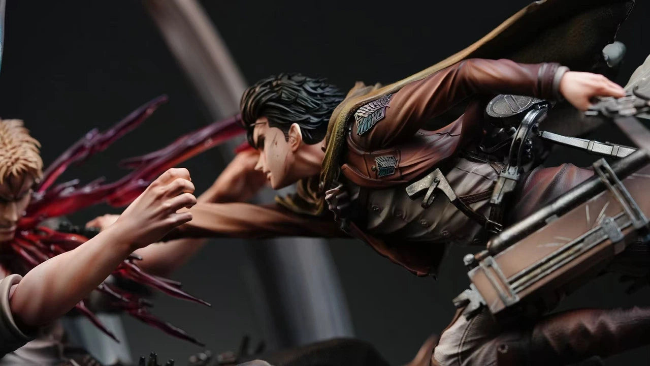 Preventa Resina Levi vs Reiner Figura Attack On Titan Sure Estudio