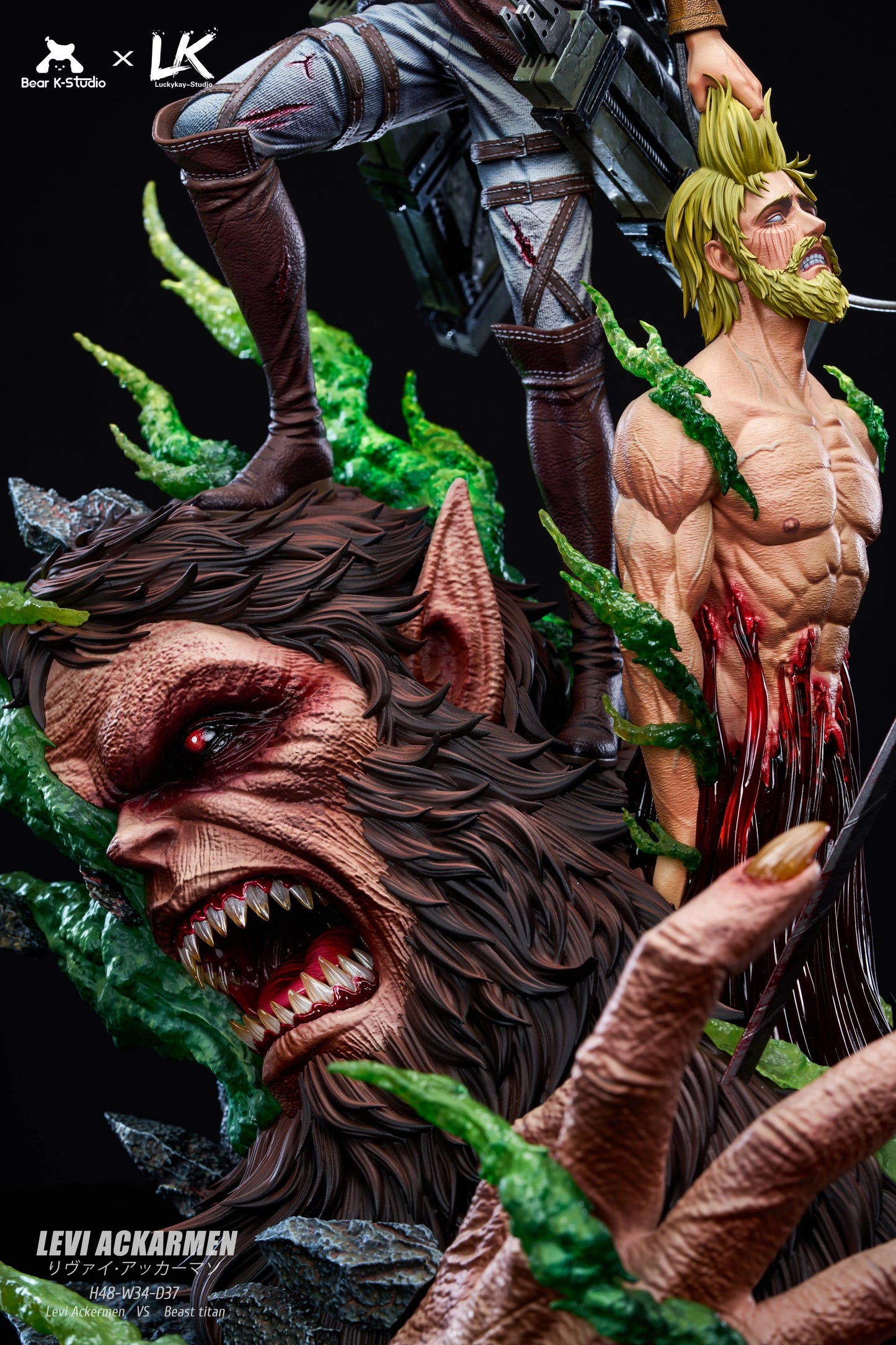 Preventa Resina Levi vs Zeke Figura Attack On Titan BK & LK  Estudio