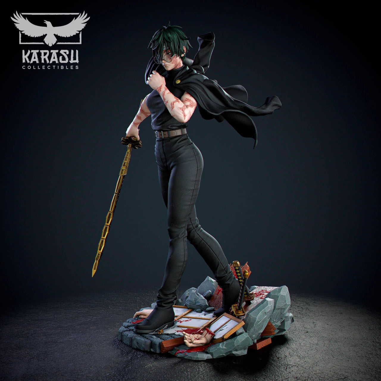 Preventa Resina Maki Zenin Figura Jujutsu Kaisen Karasu Collectibles Estudio