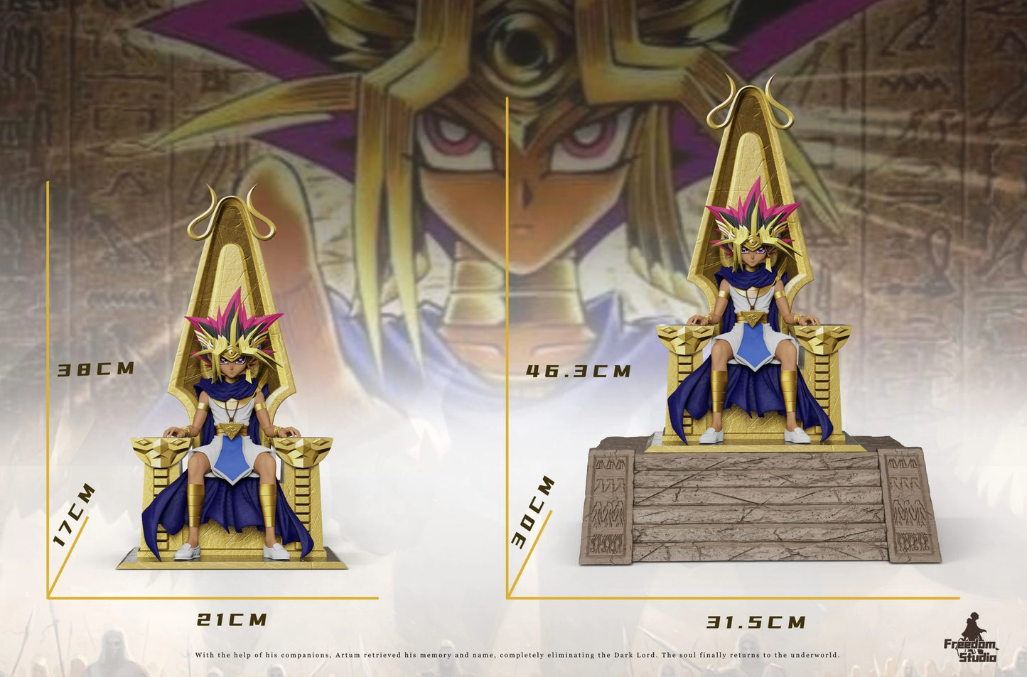 Preventa Resina Atem Figura Yu-Gi-Oh! Freedom  Estudio