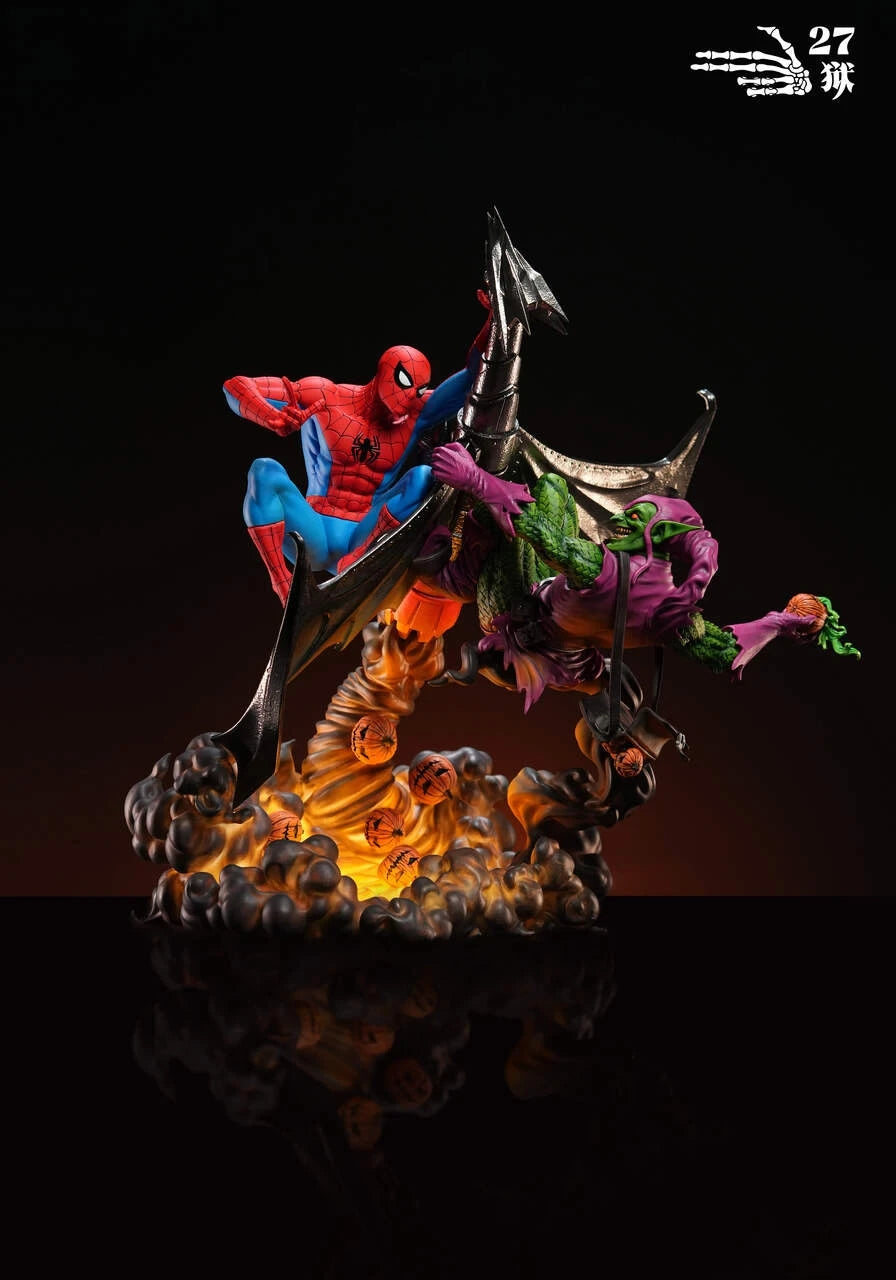 Preventa Resina Spider-Man vs Duende Verde Figura Marvel Comics 1/4 27Abyss  Estudio