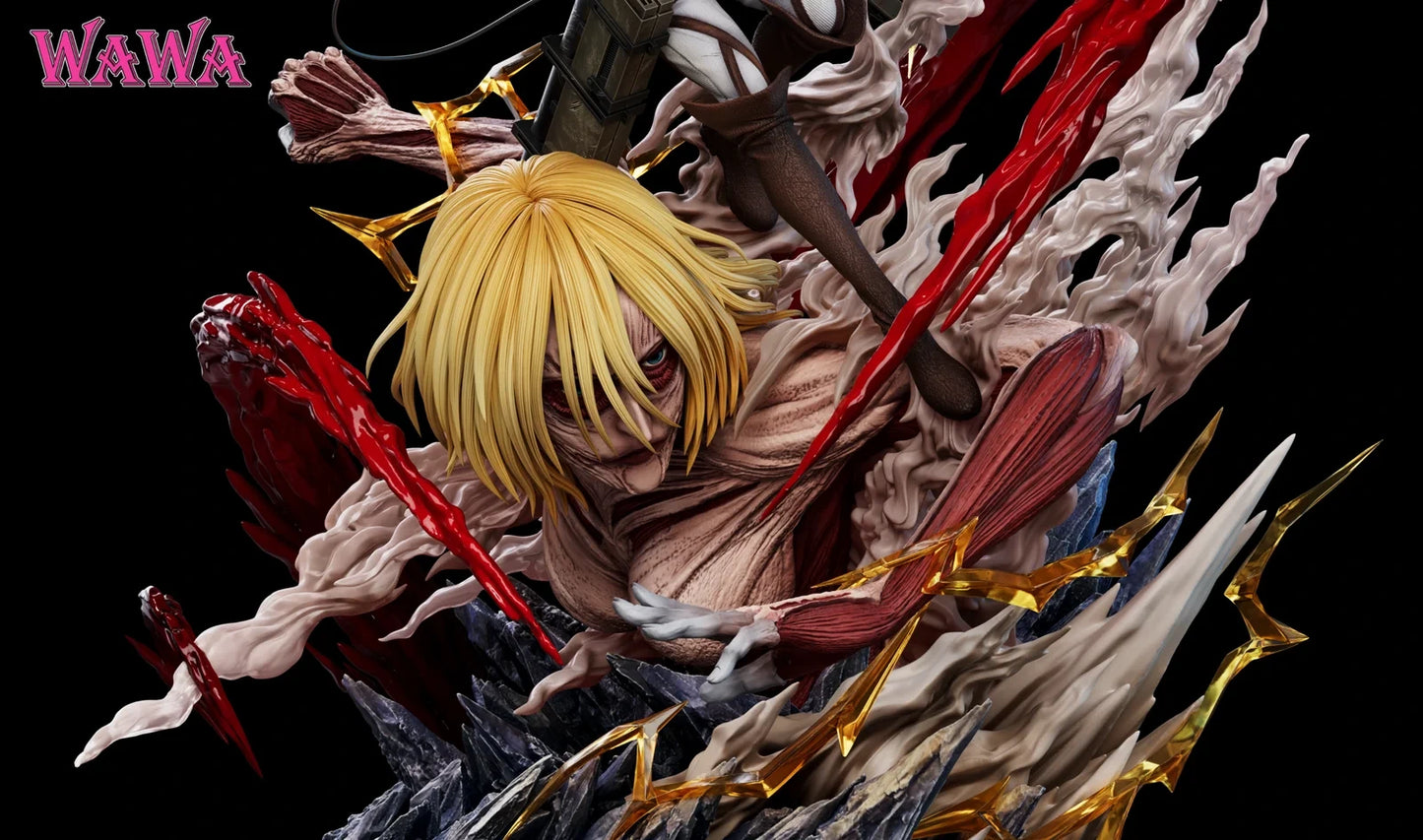 Preventa Resina Mikasa Ackerman vs Titan Femenino Figura Attack On Titan WAWA Estudio