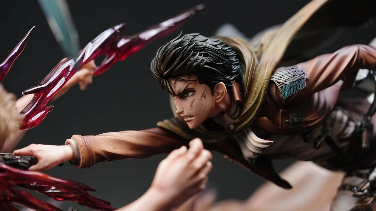 Preventa Resina Levi vs Reiner Figura Attack On Titan Sure Estudio