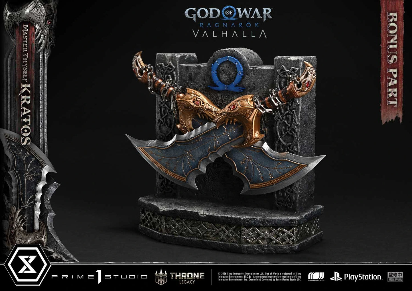 "Preventa Resina Kratos  Figura God of War Ragnarök: Valhalla  Prime 1 (Licencia) Estudio"