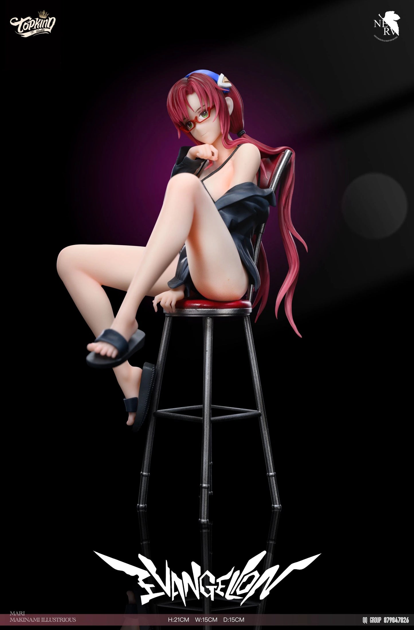 Preventa Resina Mari Makinami Figura Evangelion TOP King Estudio