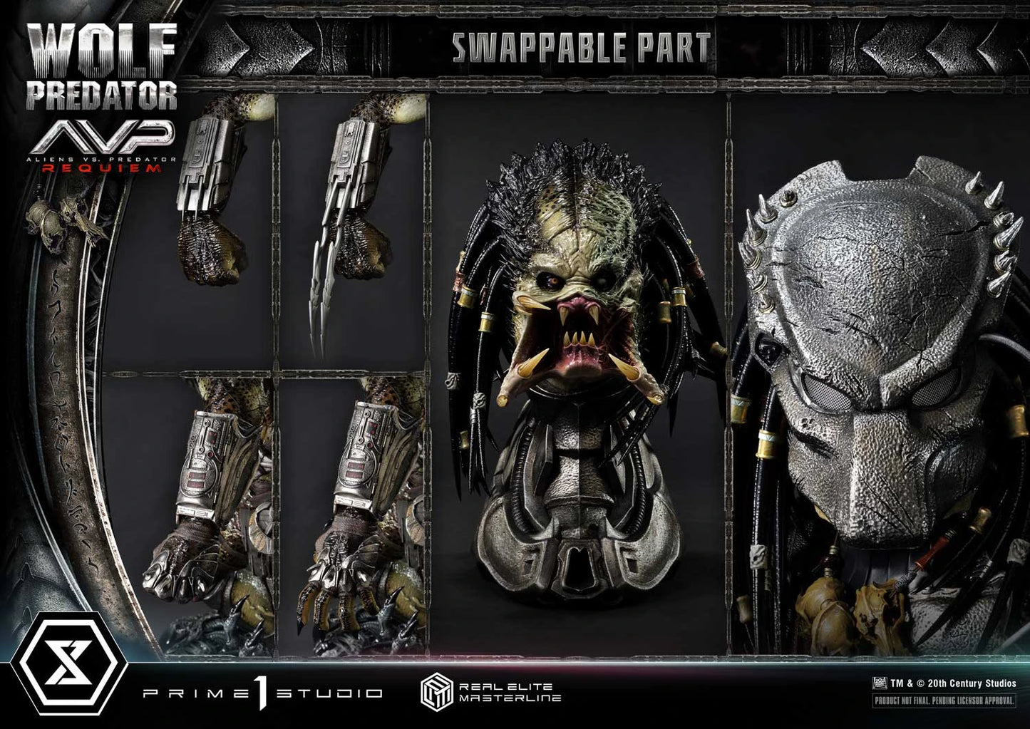 Preventa Resina Wolf Predator Figura Aliens vs Predator: Requiem Prime 1 (Licencia) Estudio
