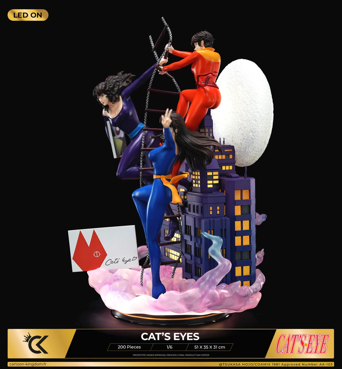 Preventa Resina Hermanas Kisugi Figura Cat's eyes Cartoon Kigdom (Licencia) Estudio
