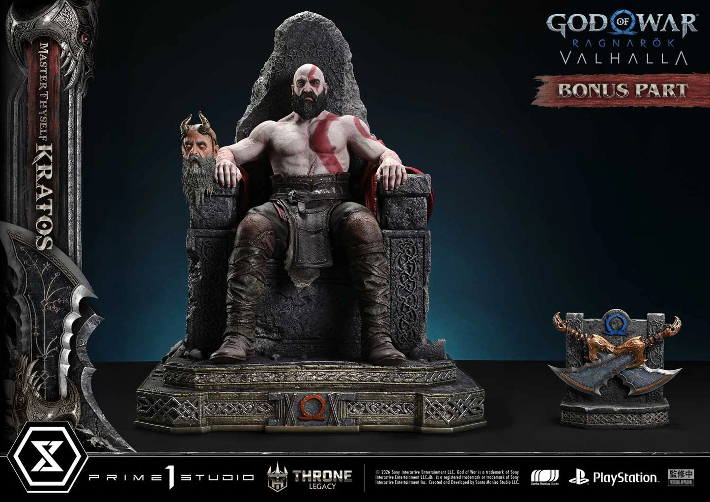 "Preventa Resina Kratos  Figura God of War Ragnarök: Valhalla  Prime 1 (Licencia) Estudio"