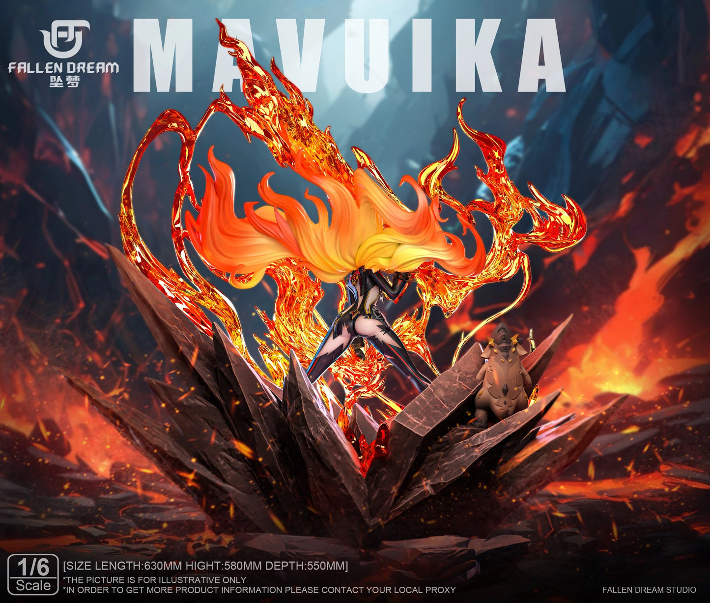Preventa Resina Mavuika Figura Genshin Impact Fallen Dream Estudio