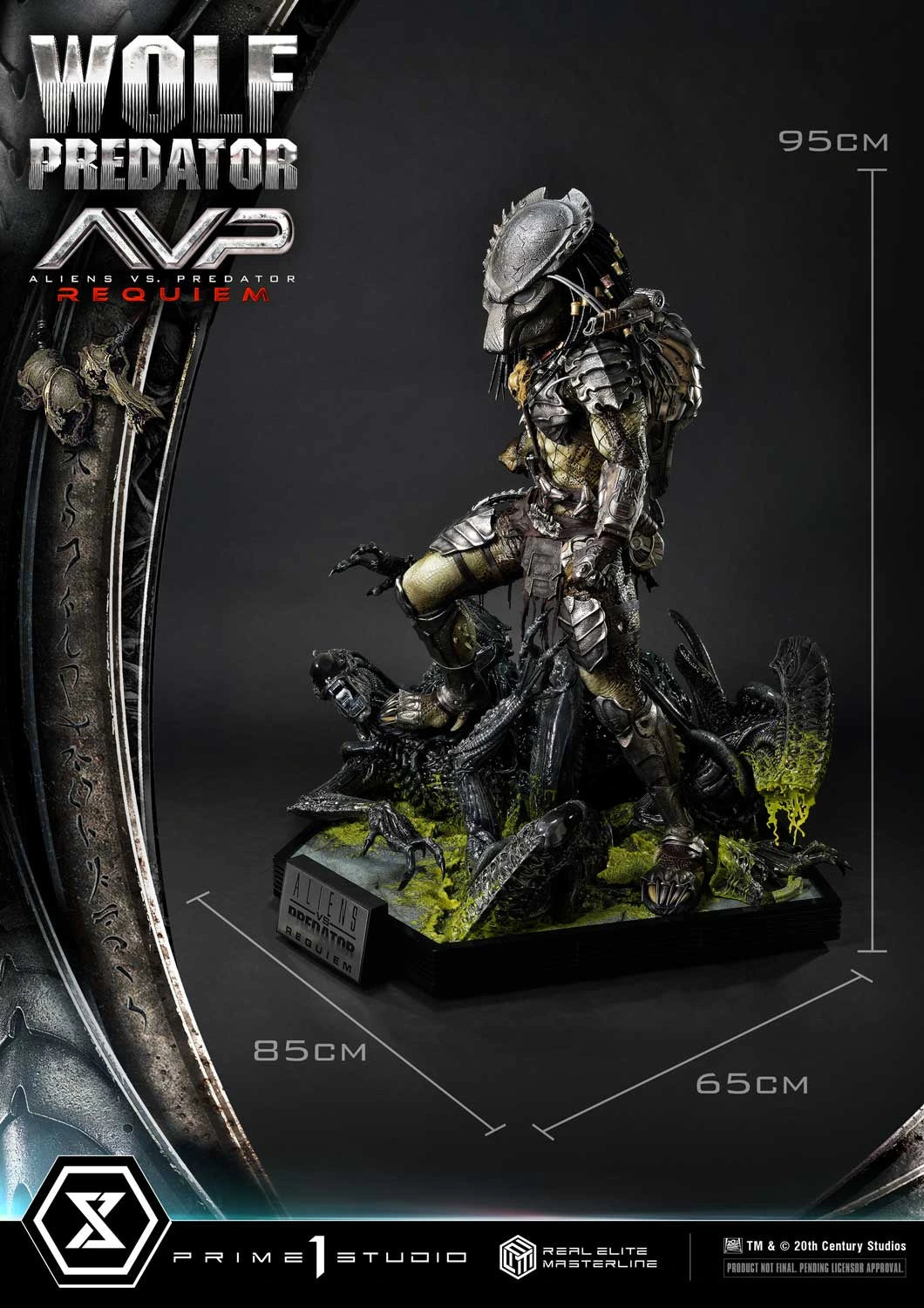 Preventa Resina Wolf Predator Figura Aliens vs Predator: Requiem Prime 1 (Licencia) Estudio