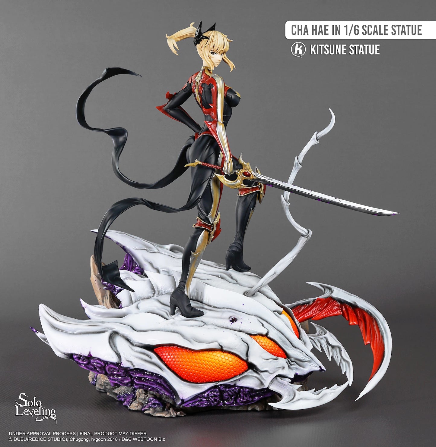 Preventa Resina Cha Hae-In Figura Solo Leveling Kitsune Statue (Licencia) Estudio