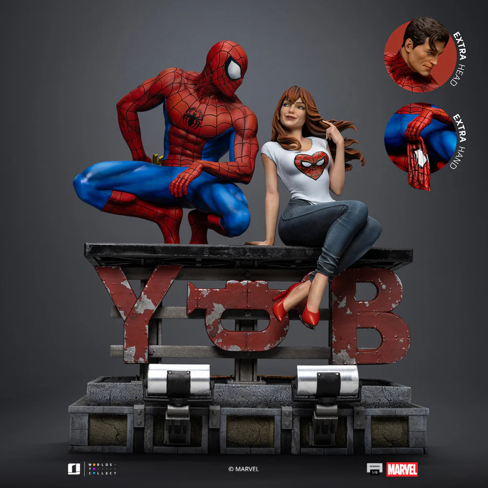 Preventa Resina Spider-man & Mary Jane Figura Marvel Iron (Licencia) Estudio