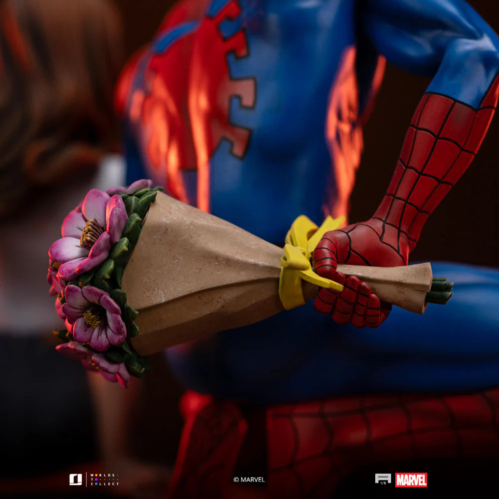 Preventa Resina Spider-man & Mary Jane Figura Marvel Iron (Licencia) Estudio