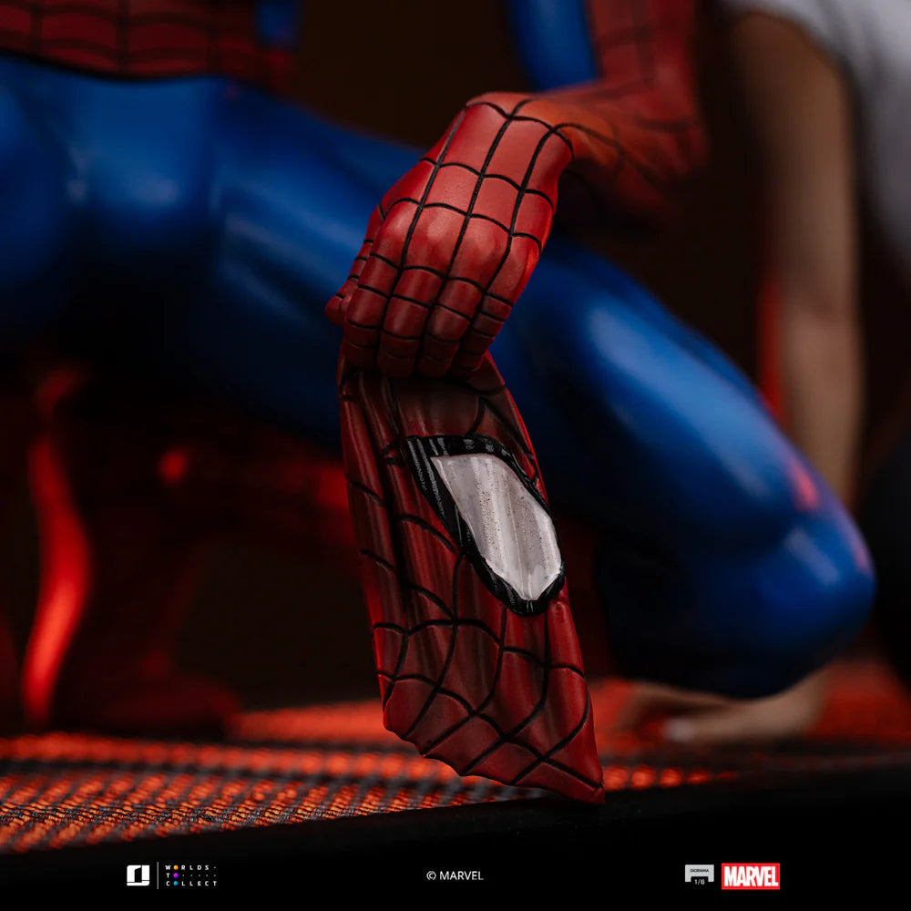 Preventa Resina Spider-man & Mary Jane Figura Marvel Iron (Licencia) Estudio