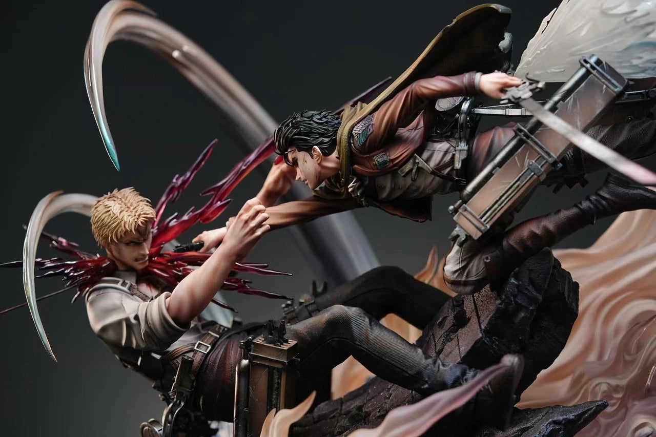 Preventa Resina Levi vs Reiner Figura Attack On Titan Sure Estudio
