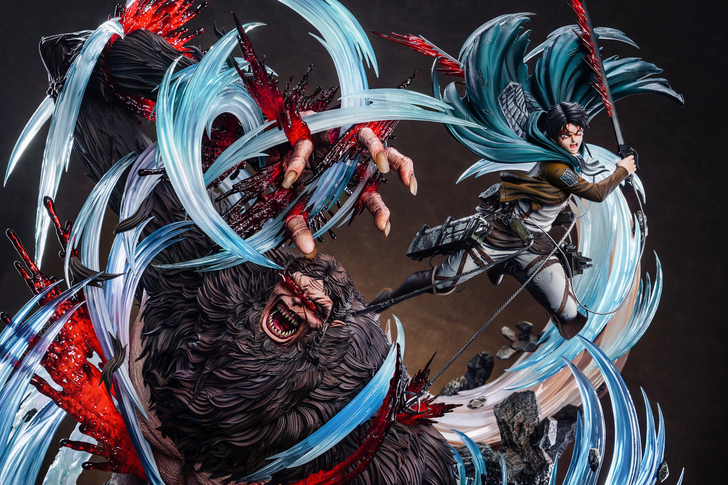 Preventa Resina Levi vs Zeke Figura Attack On Titan Hertz Estudio