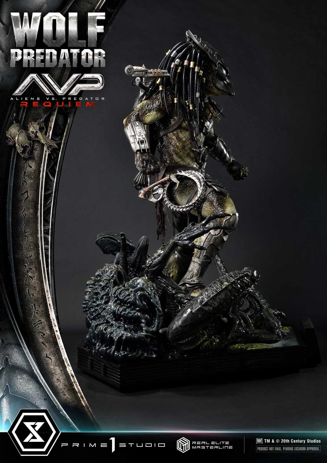 Preventa Resina Wolf Predator Figura Aliens vs Predator: Requiem Prime 1 (Licencia) Estudio