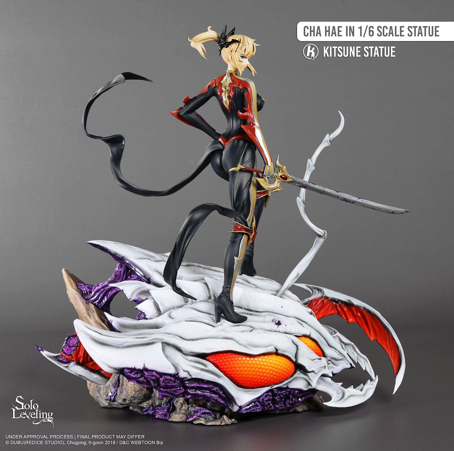 Preventa Resina Cha Hae-In Figura Solo Leveling Kitsune Statue (Licencia) Estudio