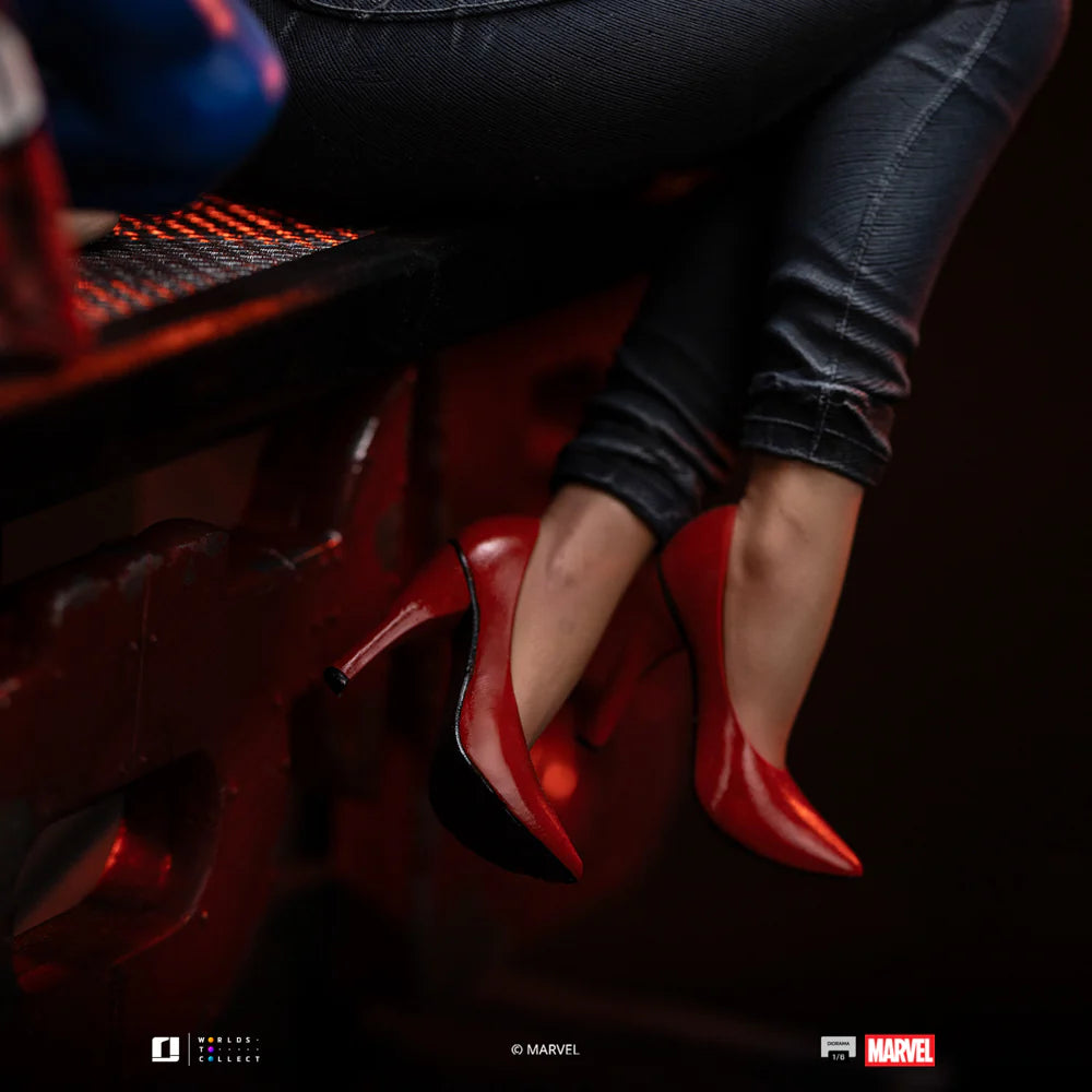 Preventa Resina Spider-man & Mary Jane Figura Marvel Iron (Licencia) Estudio