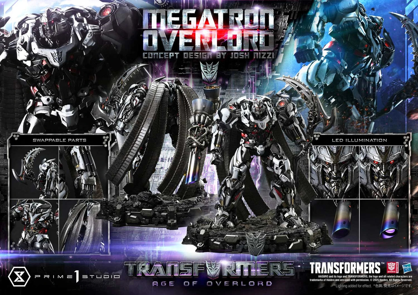 Preventa Resina Megatron Overlord Figura Transformers Generations I  Prime 1 (Licencia) Estudio