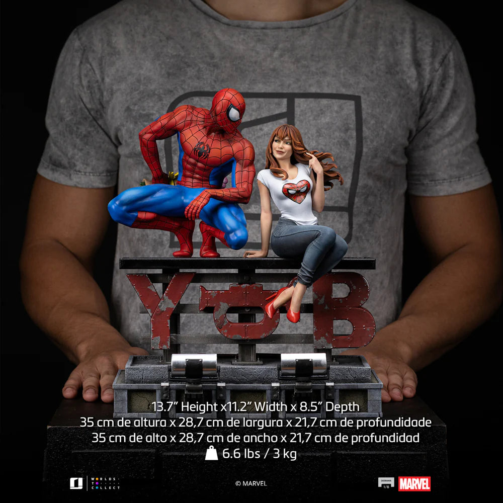 Preventa Resina Spider-man & Mary Jane Figura Marvel Iron (Licencia) Estudio