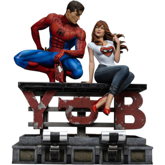 Preventa Resina Spider-man & Mary Jane Figura Marvel Iron (Licencia) Estudio