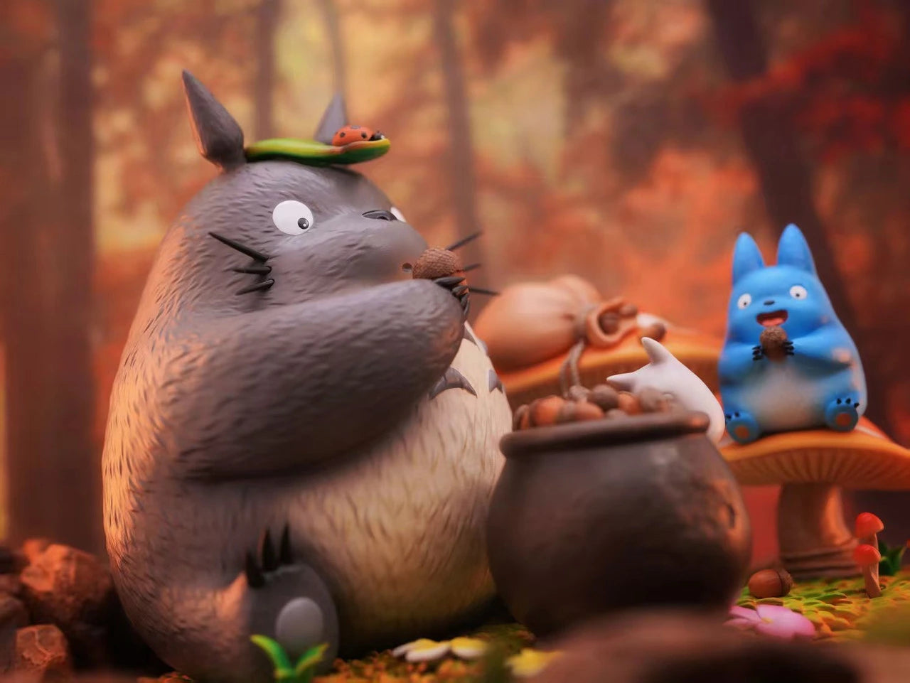 Preventa Resina Familia Totoro Figura Mi Vecino Totoro Long Miao Estudio