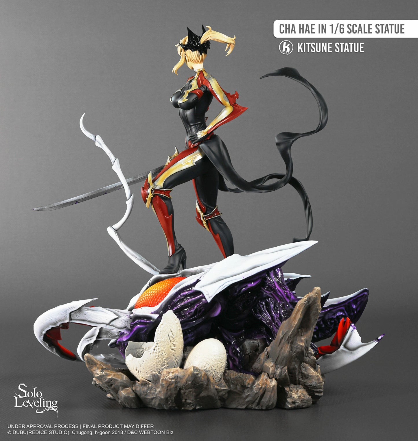 Preventa Resina Cha Hae-In Figura Solo Leveling Kitsune Statue (Licencia) Estudio