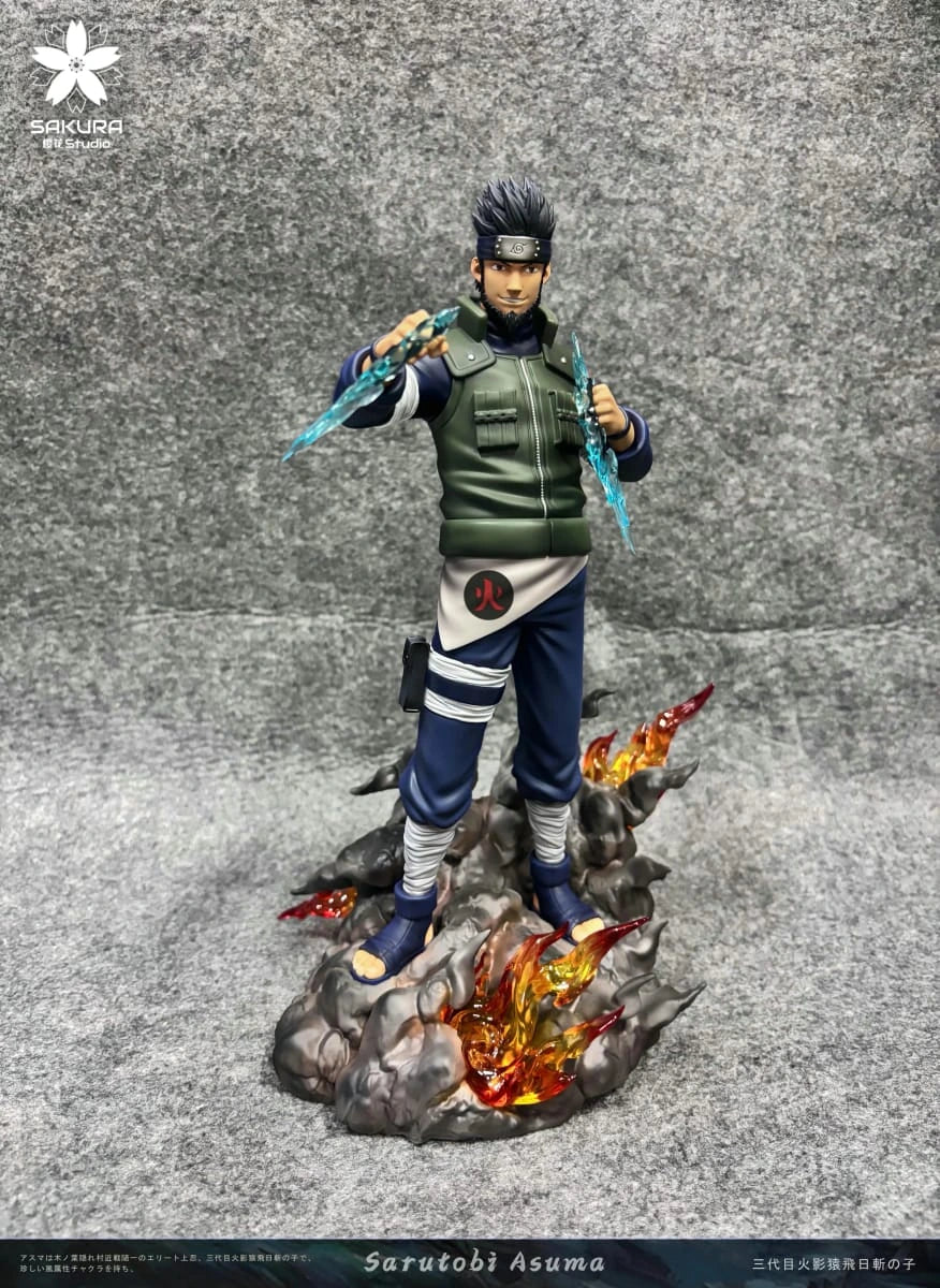 Preventa Resina Asuma & Kunerai Figura Naruto Sakura Estudio