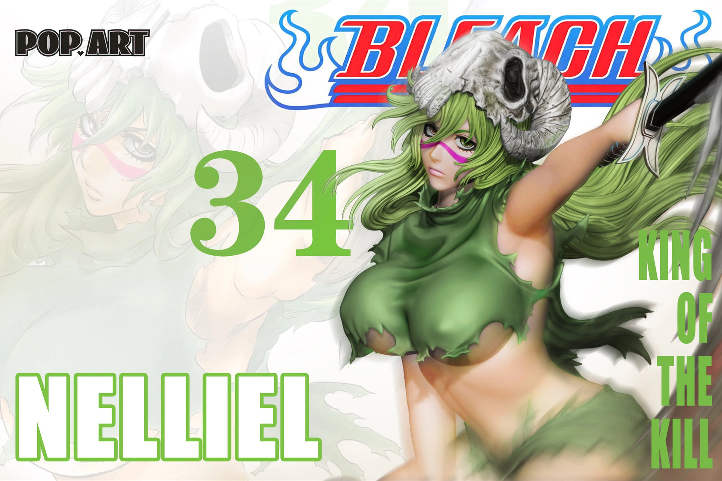 "Preventa Resina Nelliel Tu Odelschwanck  Figura Bleach POP-Art  Estudio"