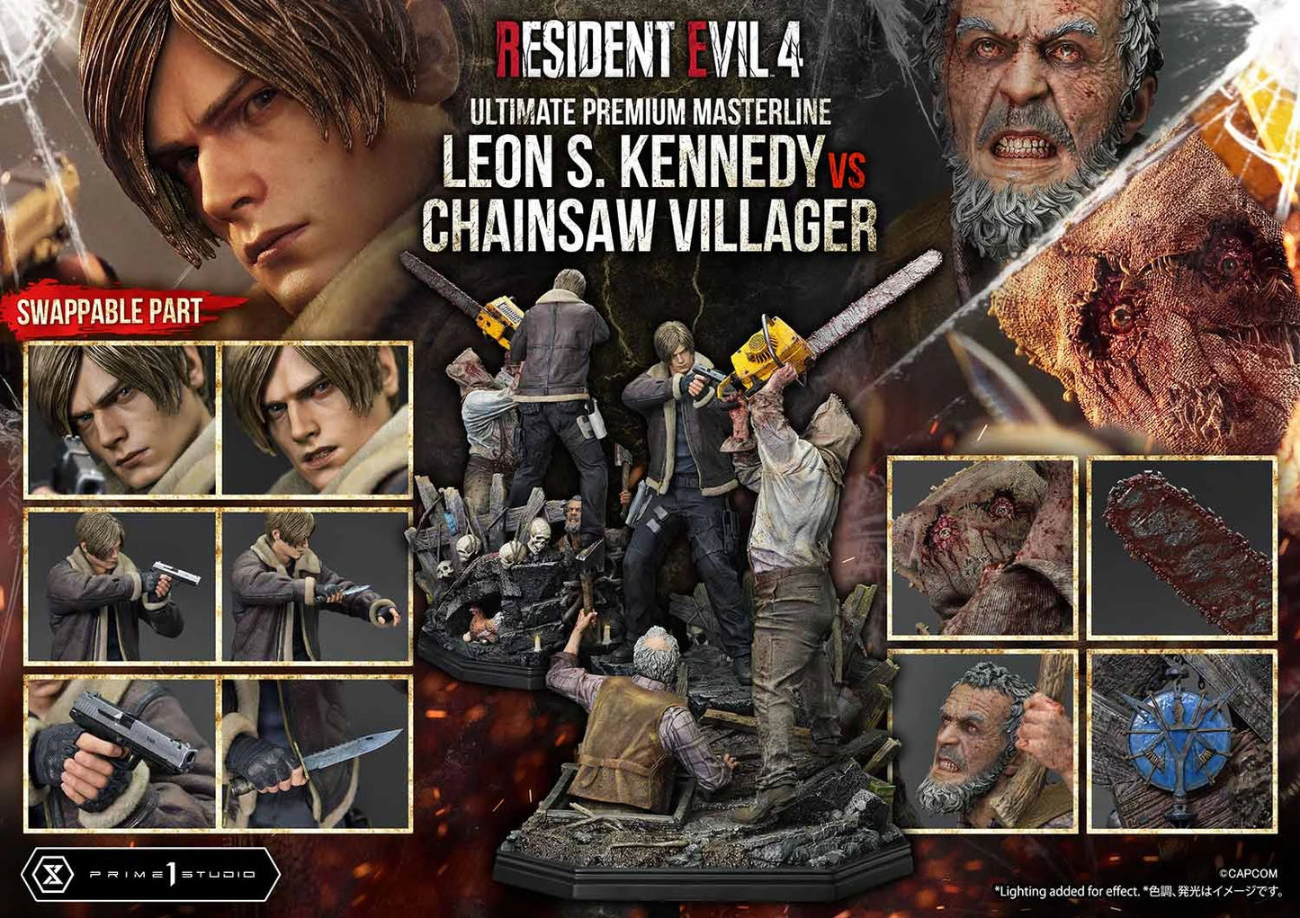 Preventa Resina Leon S. kennedy vs Doctor Salvador Figura Resident Evil 4 Prime 1 (Licencia) Estudio