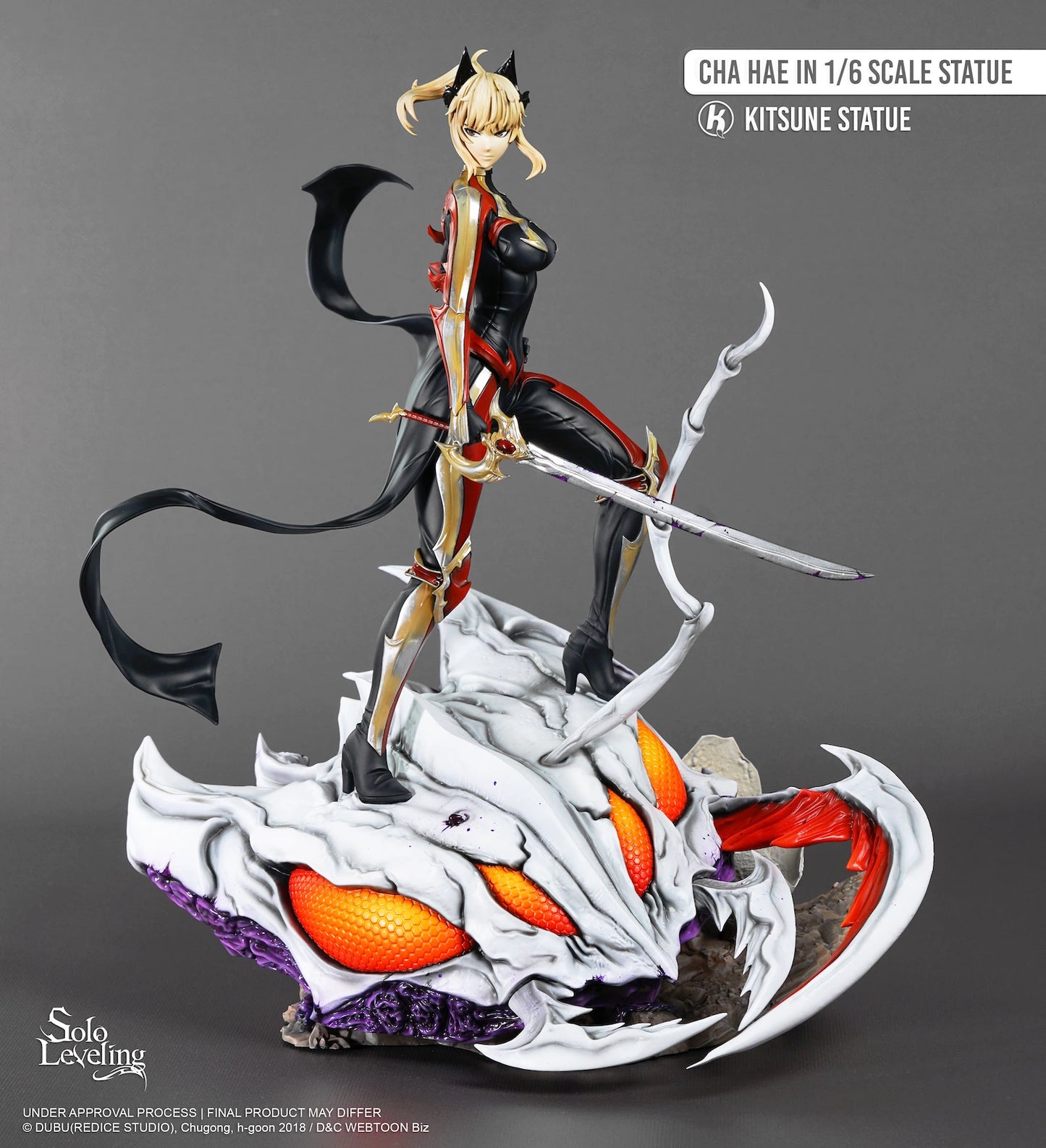 Preventa Resina Cha Hae-In Figura Solo Leveling Kitsune Statue (Licencia) Estudio
