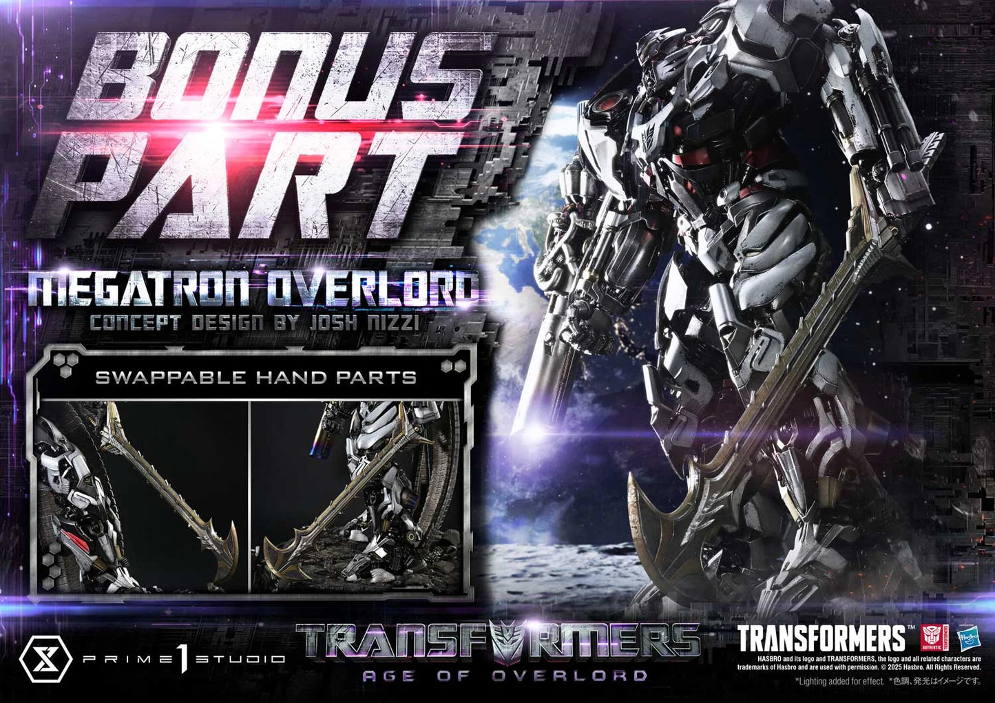 Preventa Resina Megatron Overlord Figura Transformers Generations I  Prime 1 (Licencia) Estudio