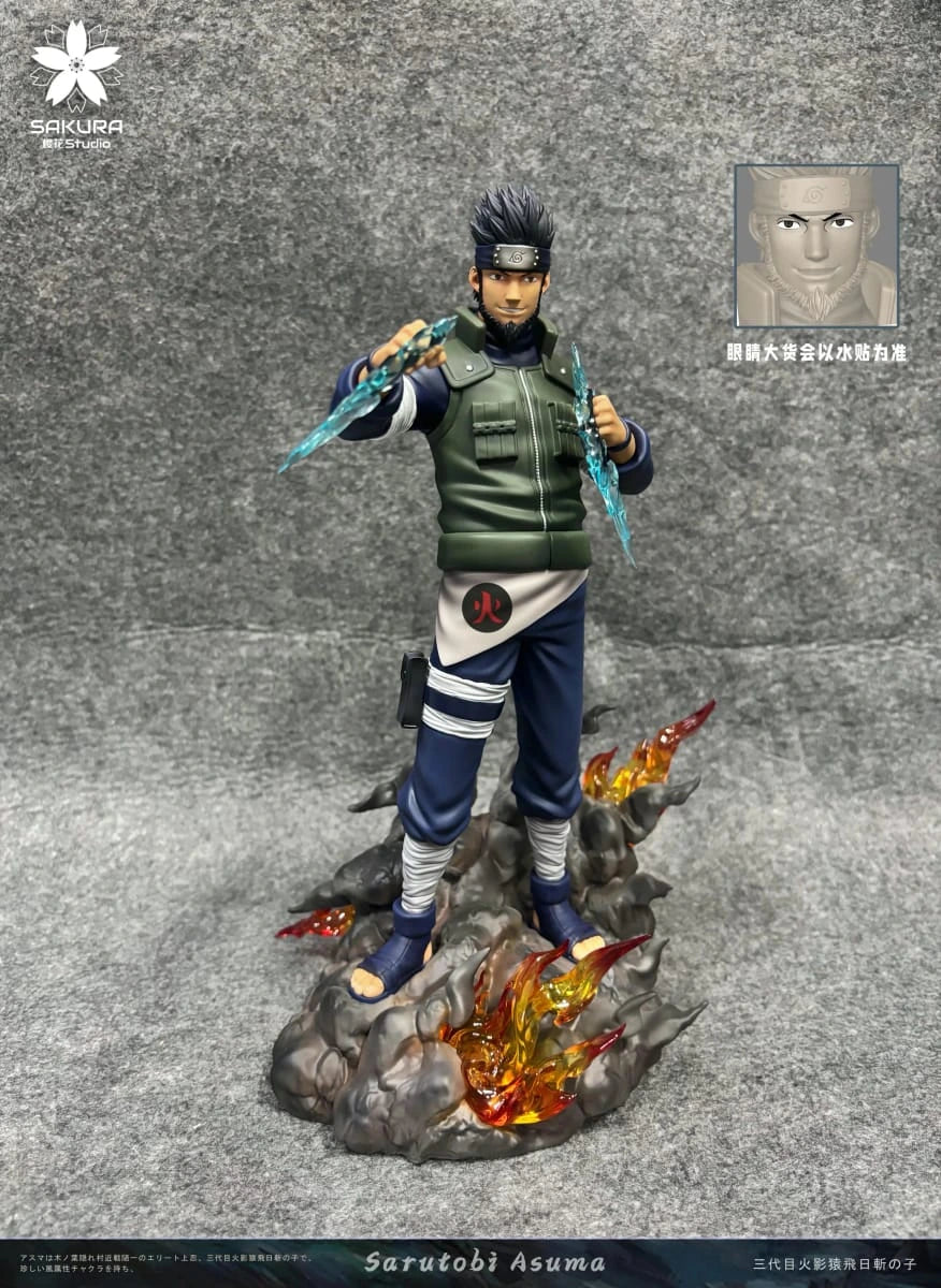 Preventa Resina Asuma & Kunerai Figura Naruto Sakura Estudio